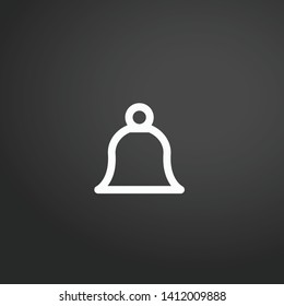 Bell vector icon. Bell concept stroke symbol design. Thin graphic elements vector illustration, outline pattern for your web site design, logo, UI. EPS 10.