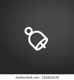 Bell vector icon. Bell concept stroke symbol design. Thin graphic elements vector illustration, outline pattern for your web site design, logo, UI. EPS 10.