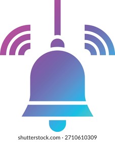 Ilustração de design de ícone de vetor de campainha