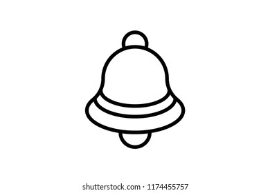 Bell vector icon. Editable Stroke. 128x128 Pixel Perfect.