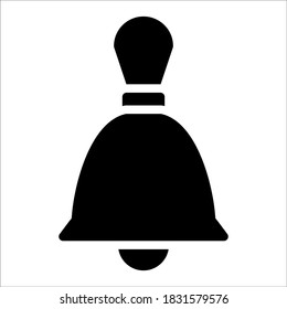 bell vector icon. filled flat sign for mobile concept and web design. Notification jingle bell simple solid icon. Symbol, logo illustration.