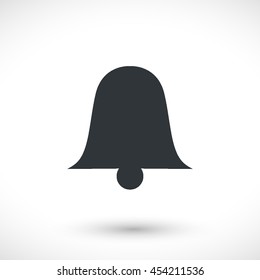 Bell vector icon. Graphic symbol for your design, logo. Gray glyph on a white background. Isolated sign.