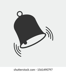 Bell vector icon illustration sign
