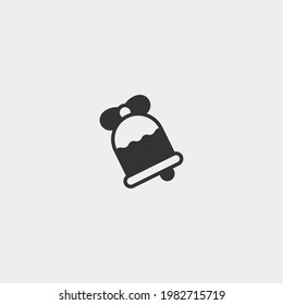 Bell vector icon illustration sign
