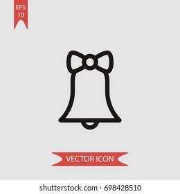 Bell vector icon, illustration symbol