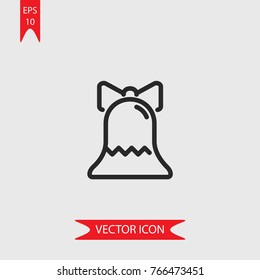 Bell vector icon, illustration symbol