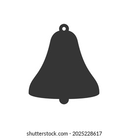 Bell vector icon. Bell icon isolated. Black bell in flat style