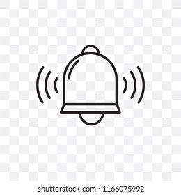 Bell vector icon isolated on transparent background, Bell logo concept