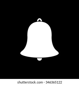 bell vector icon isolated on black
