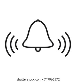 bell  vector icon, line art bell vector icon 