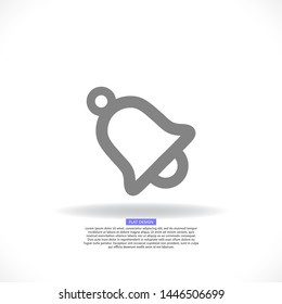 Bell Vector icon . Lorem Ipsum Illustration design