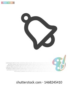 Bell Vector icon . Lorem Ipsum Illustration design