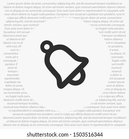 Bell Vector icon . Lorem Ipsum Illustration design