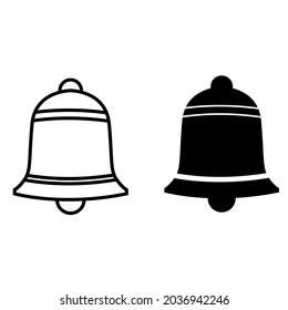 Bell vector icon. Notification. alarm illustration sign. alarm symbol. reminder logo.