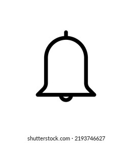 Bell vector icon. Notification icon isolated on white background.