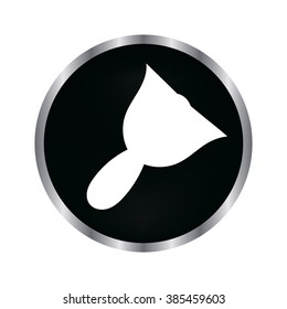 bell - vector icon on a black button?