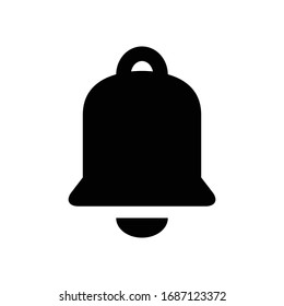 Icono del vector de la campana sobre fondo blanco