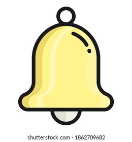 bell vector icon, school and education icon