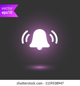 Bell vector icon. Toller icon. Campane vector sign. Bell ring icon. EPS 10 flat symbol