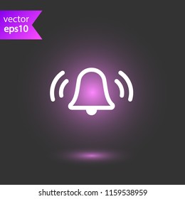 Bell vector icon. Toller icon. Campane vector sign. Bell ring icon. EPS 10 flat symbol