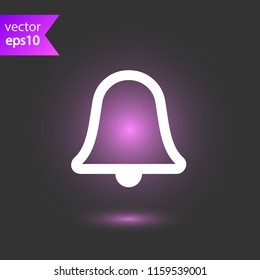 Bell vector icon. Toller icon. Campane vector sign. Bell ring icon. EPS 10 flat symbol