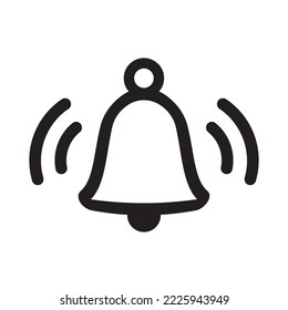 Bell vector icon. Toller icon. Campane vector flat sign design. EPS 10 isolated notification symbol pictogram.