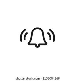 Bell vector icon. Toller icon. Vector flat sign.