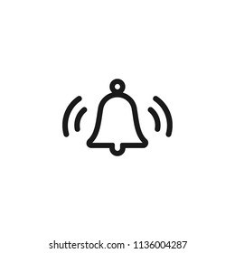 Bell vector icon. Toller icon. Vector flat sign.