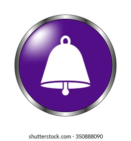 Bell - vector icon; violet button