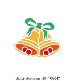 Bell. Vector illustration of christmas bells. Winter. Christmas and New Year. Isolated on a blank background editable and color changeable.