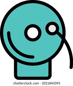 ilustración del vector de campana aislada en un fondo transparente. iconos vectoriales de color para el concepto o los gráficos web.