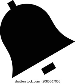 ilustración del vector de campana aislada en un fondo transparente. iconos vectoriales de glifo para el concepto o gráficos web.