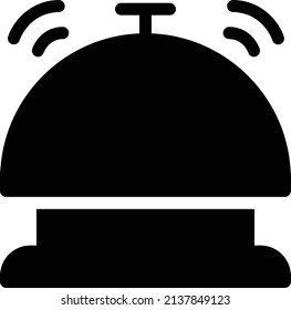 ilustración del vector de campana aislada en un fondo transparente. iconos vectoriales de glifo para el concepto o gráficos web.