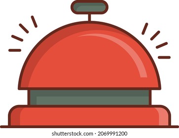 ilustración del vector de campana en un fondo transparente. Símbolos de calidad premium. Icono de color plano de línea vectorial para el concepto y el diseño gráfico.