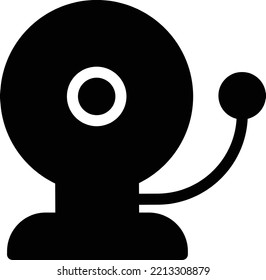 ilustración del vector de campana en un fondo transparente. Símbolos de calidad superior. Iconos vectoriales de glifos para diseño de conceptos y gráficos.