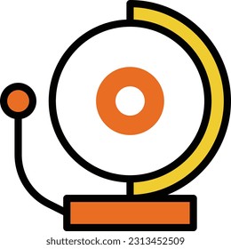 bell Vector illustration on a transparent background. Premium quality symmbols. Line Color vector icons for concept and graphic design.