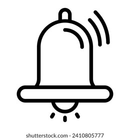 Bell Vector Line Icon Design