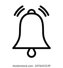 bell Vector Line Icon Design