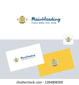 Bell  vector logotype with business card template. Elegant corporate identity. - Vector