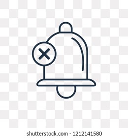 Bell vector outline icon isolated on transparent background, high quality linear Bell transparency concept can be used web and mobile