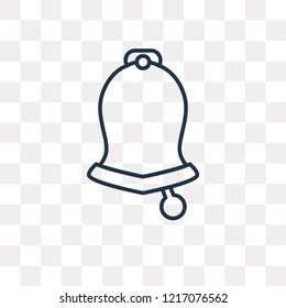 Bell vector outline icon isolated on transparent background, high quality linear Bell transparency concept can be used web and mobile