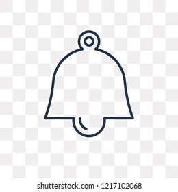 Bell vector outline icon isolated on transparent background, high quality linear Bell transparency concept can be used web and mobile
