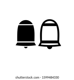 bell vector silhouette isolated on white background