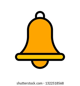 Bell vector, Social media filled style editable stroke icon