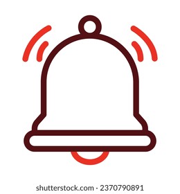 Bell Vector Thick Line Two Color Icons For Personal And Commercial Use.
