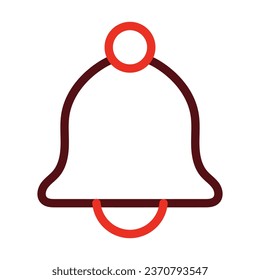 Bell Vector Thick Line Two Color Icons For Personal And Commercial Use.
