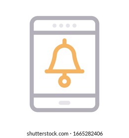 bell vector thin line icon 