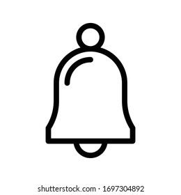 bell vector thin line icon 