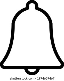 bell vector thin line icon