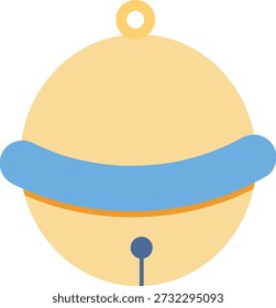  Una campana con un sombrero azul, mostrando un diseño caprichoso y juguetón.